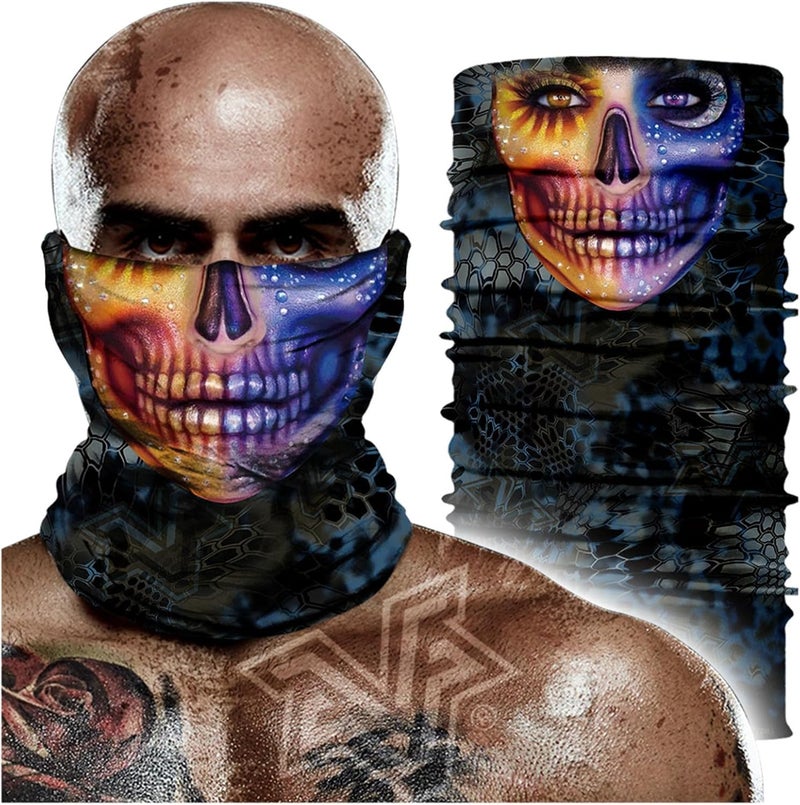 WYSUMMER Scarves Bandanas Skull Face Tube Headband, Gaiter Head Wrap Balaclava Magic Scarf Motorcycle Multi Function Headwear - Image 1